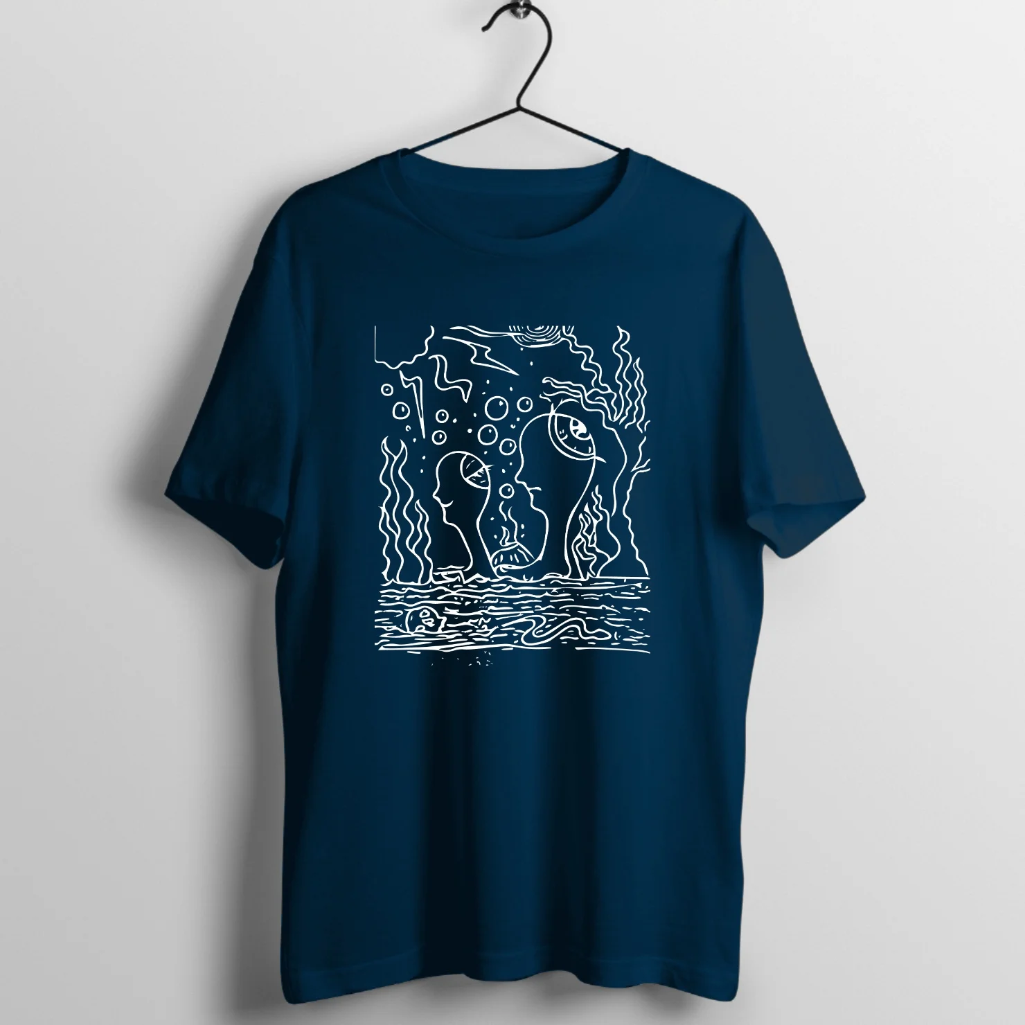 Electric guitarist playing on stage graphic print on premium rock music graphic t-shirt - Front Mockup
