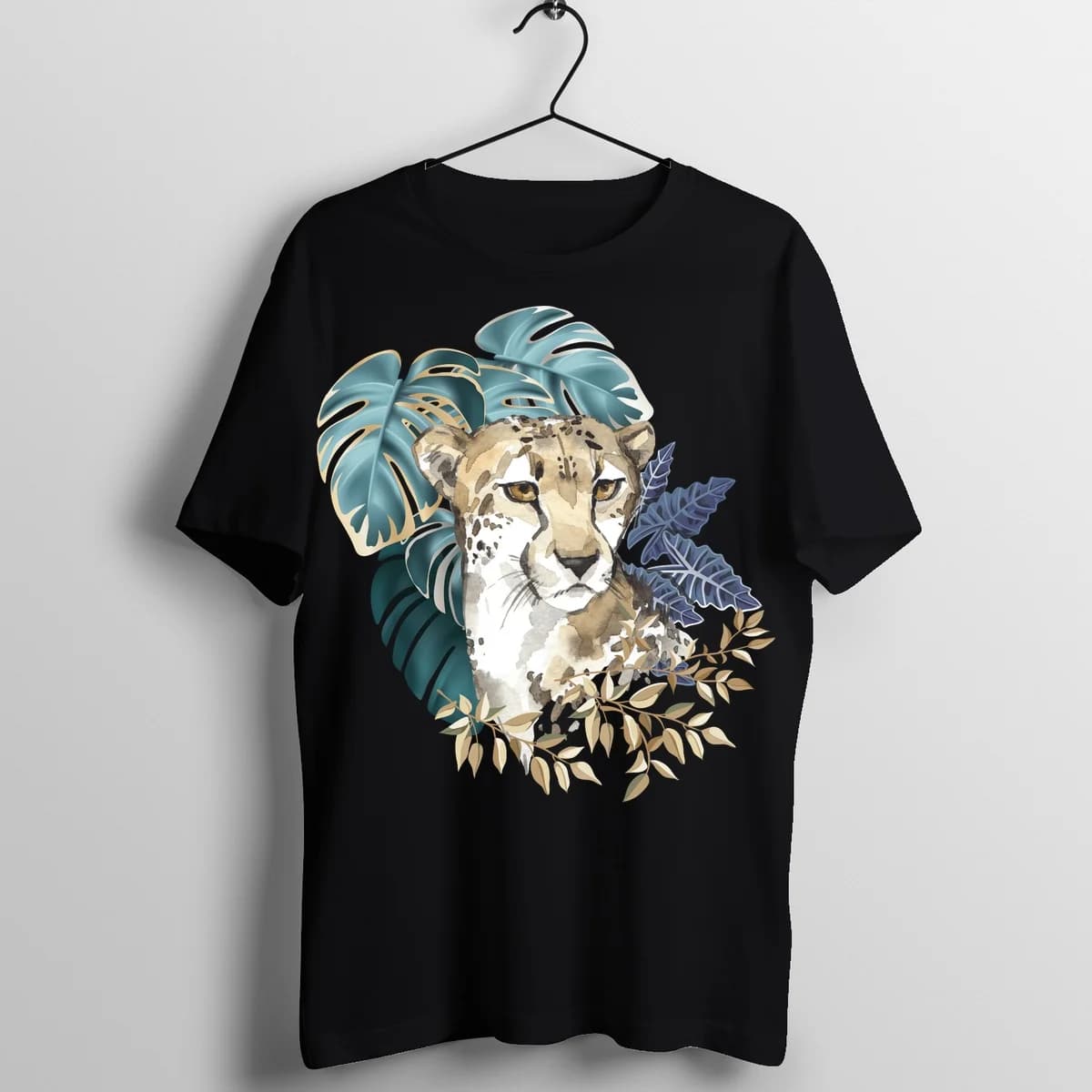 Untamed Wilderness Spirit Animal Tattoo Graphic T-Shirt - Front Mockup