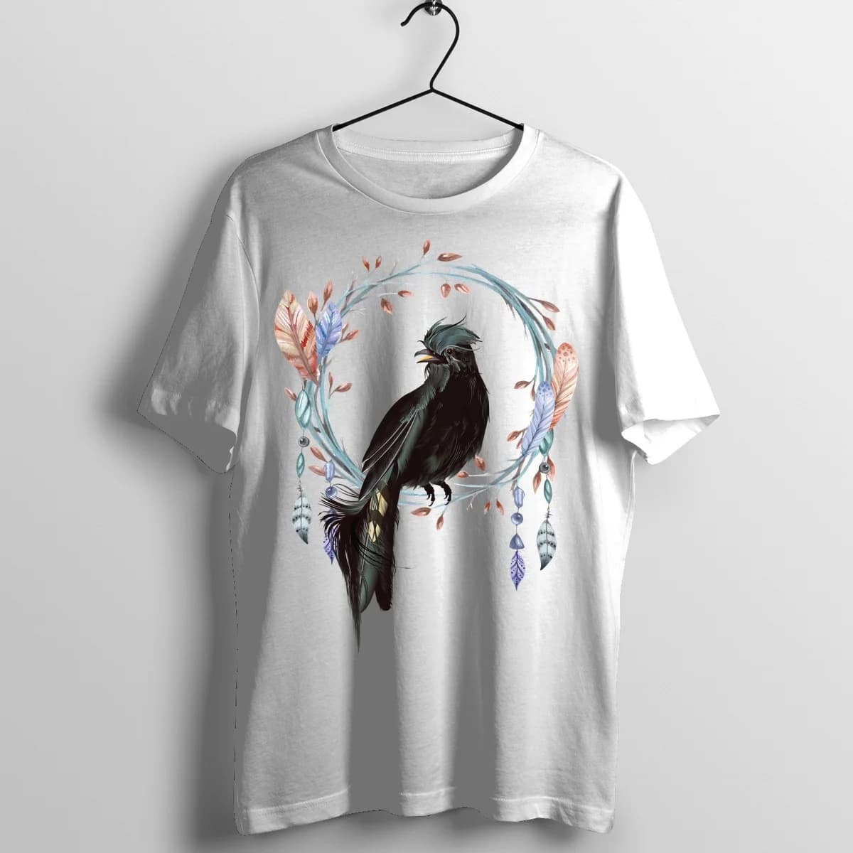 Gothic Mystic Crone Tattoo Graphic T-Shirt - Front Mockup