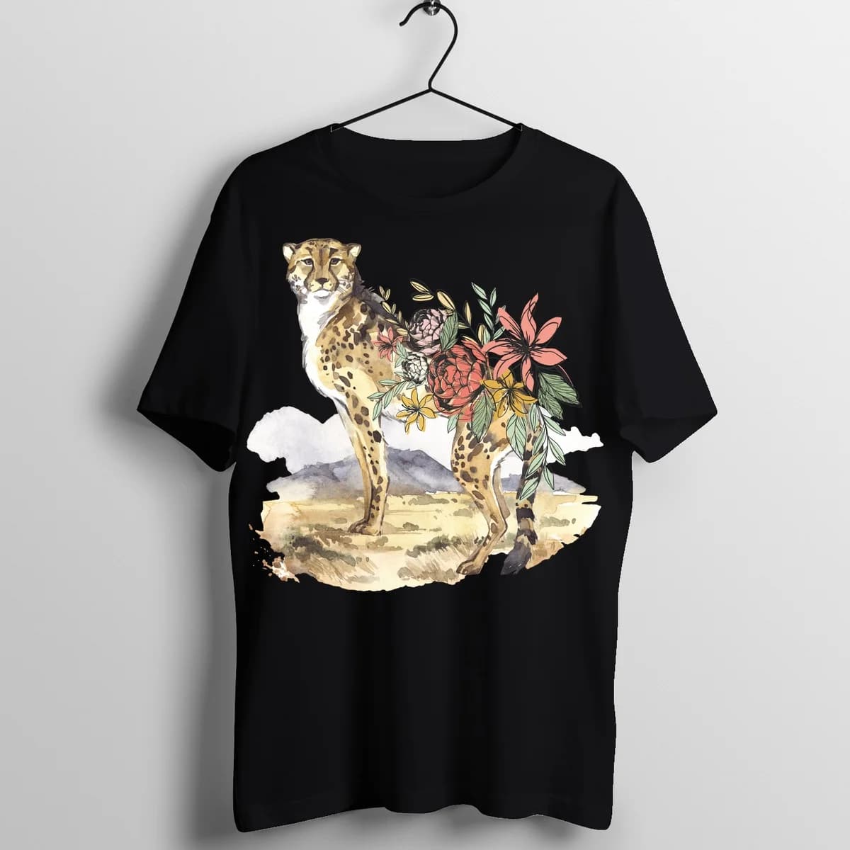 Majestic Zodiac Leo Lion Tattoo Graphic T-Shirt - Front Mockup