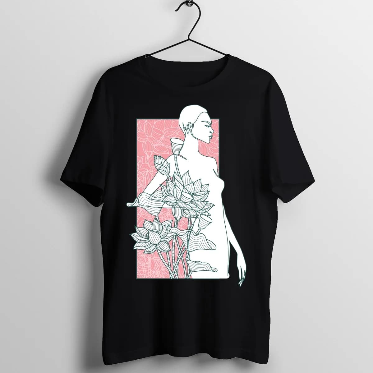 Vintage Flash Green Panther Tattoo Graphic T-Shirt - Front Mockup