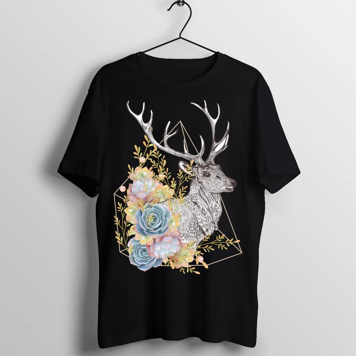 Roaring Wildlife Apex Predator Tattoo Graphic T-Shirt - Front Mockup